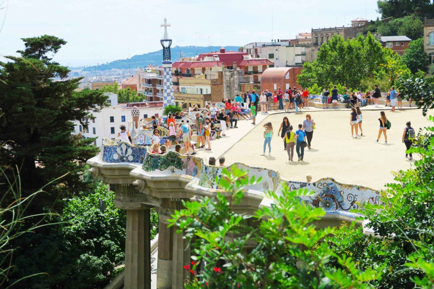 park guell, gaudi architecture in Barcelona, Spain