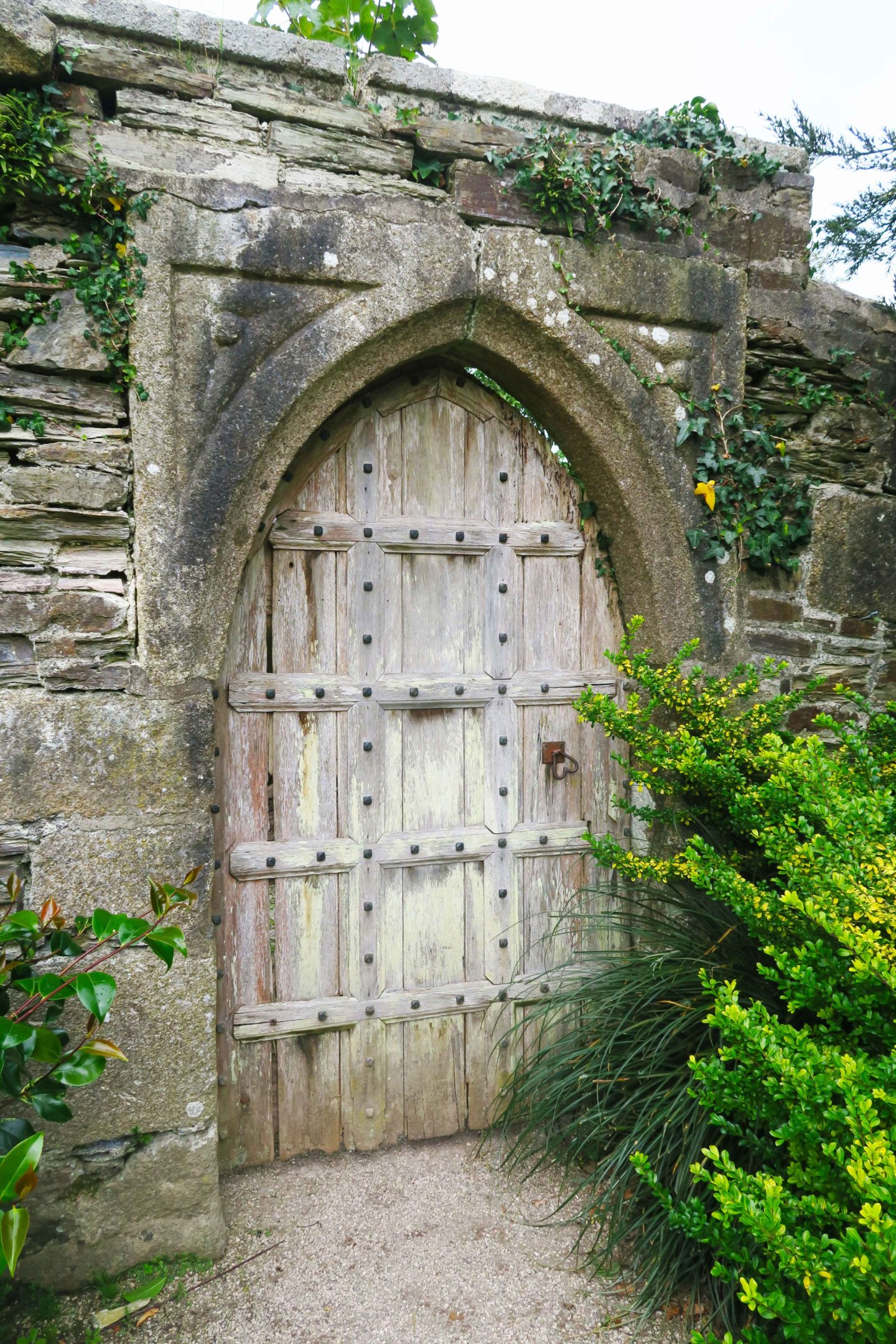 lanhydrock door owned by the national trust in cornwall