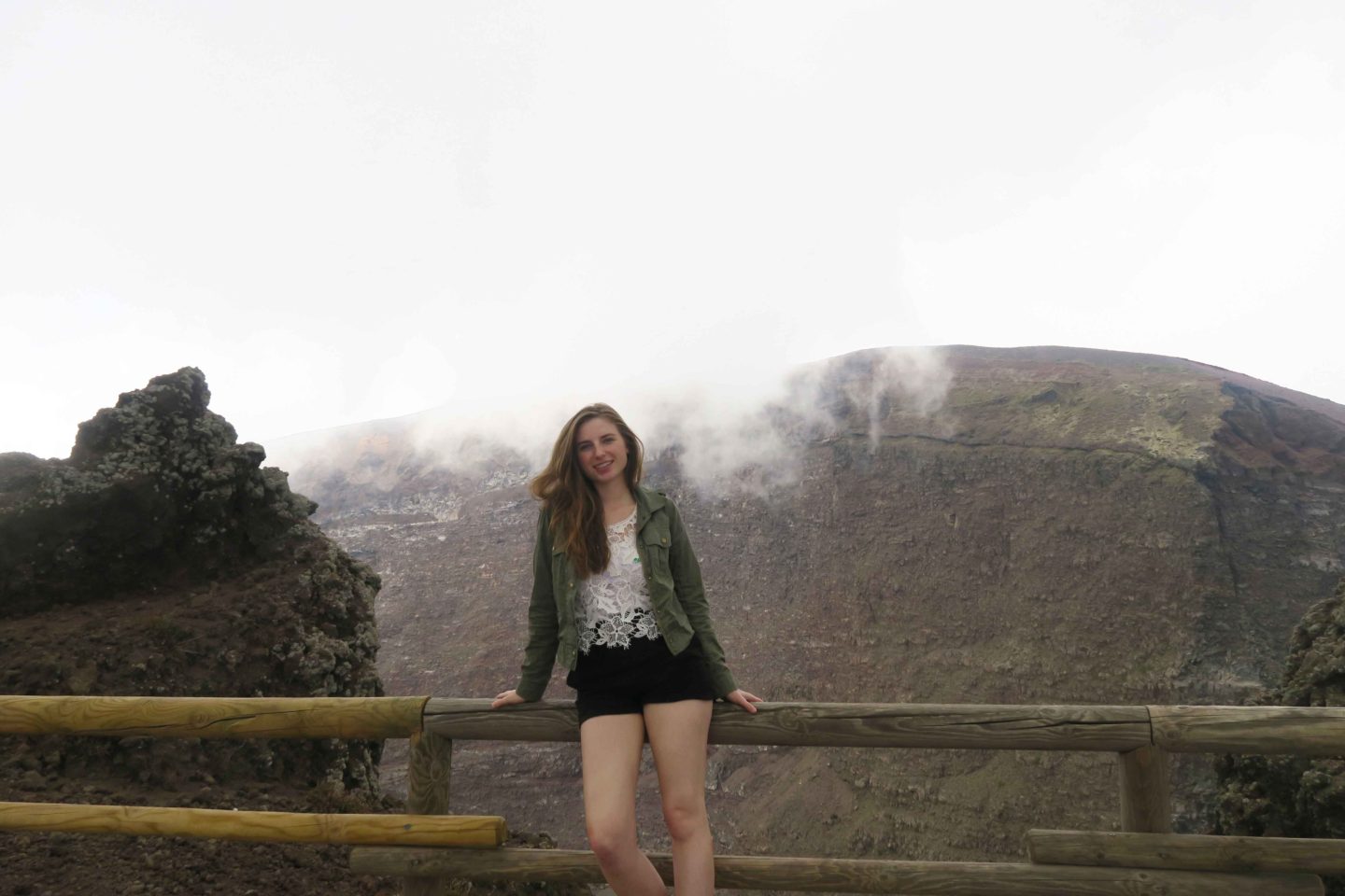 melissa carne on a day trip to mount vesuvius volcano in italy