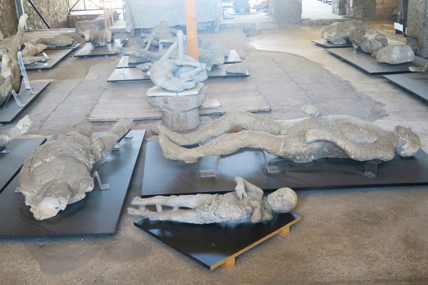 pompeii site with mummified bodies in naples