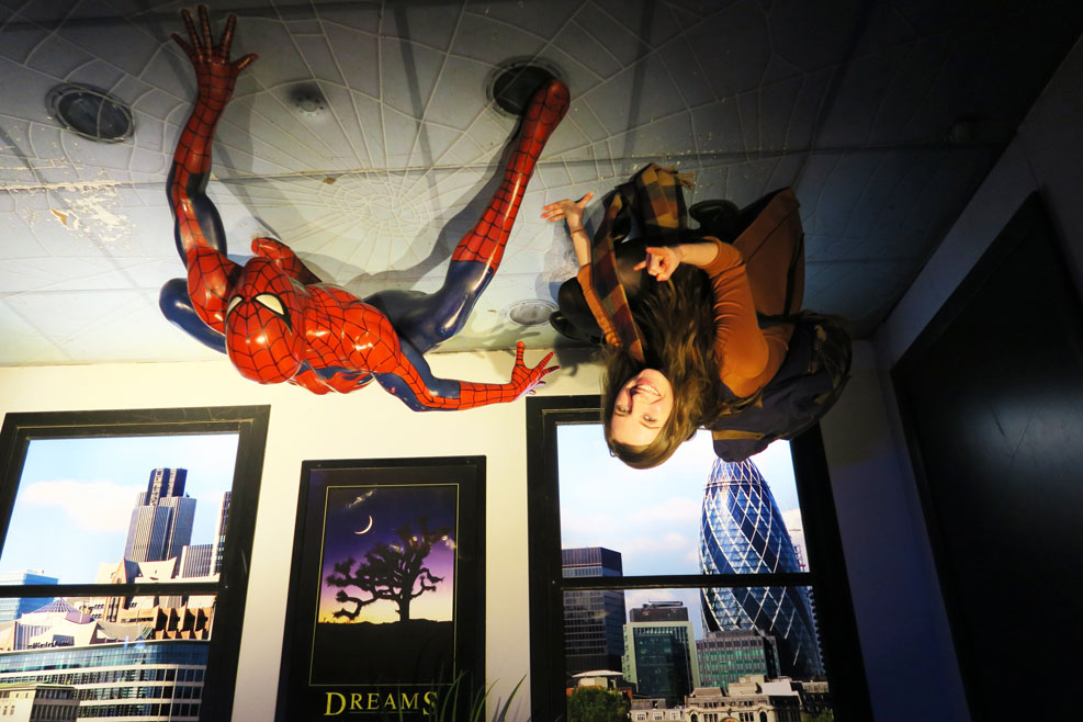 spiderman at madame tussauds in london
