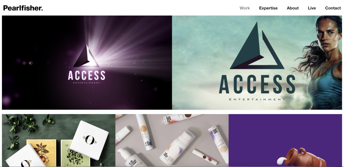 pearlfisher branding graphic design studio website