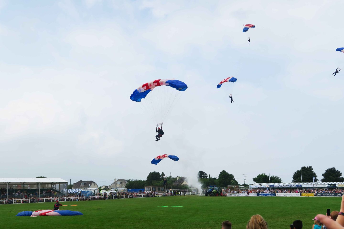 RAF parachuters at the royal cornwall show
