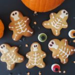 halloween skeleton gingerbread treats