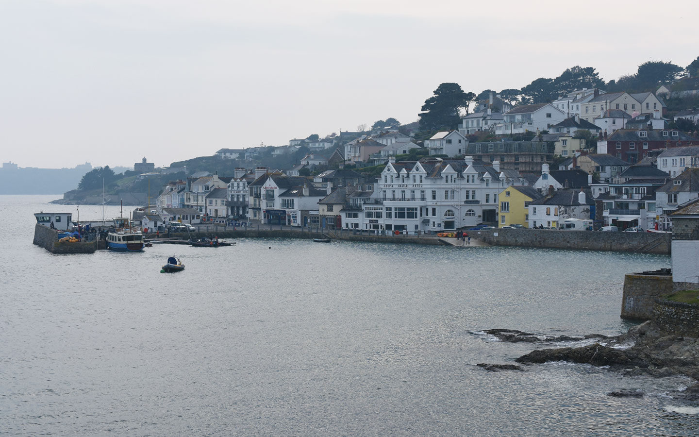 saint mawes harbour and town in cornwall