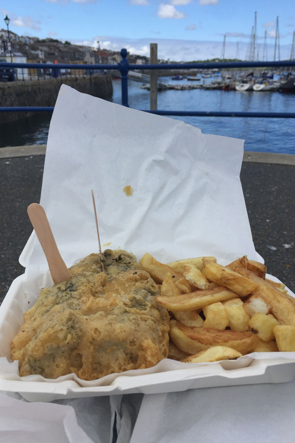 takeaway vegan fish and chips in falmouth