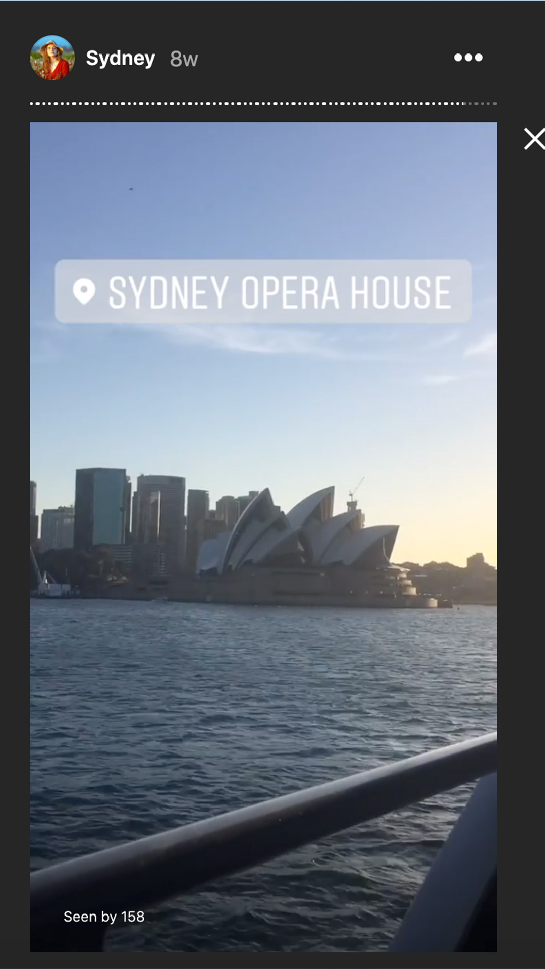 sydney opera house from a ferry in sydney harour
