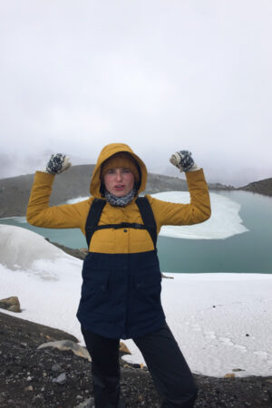 melissa carne on mount tongariro in new zealand