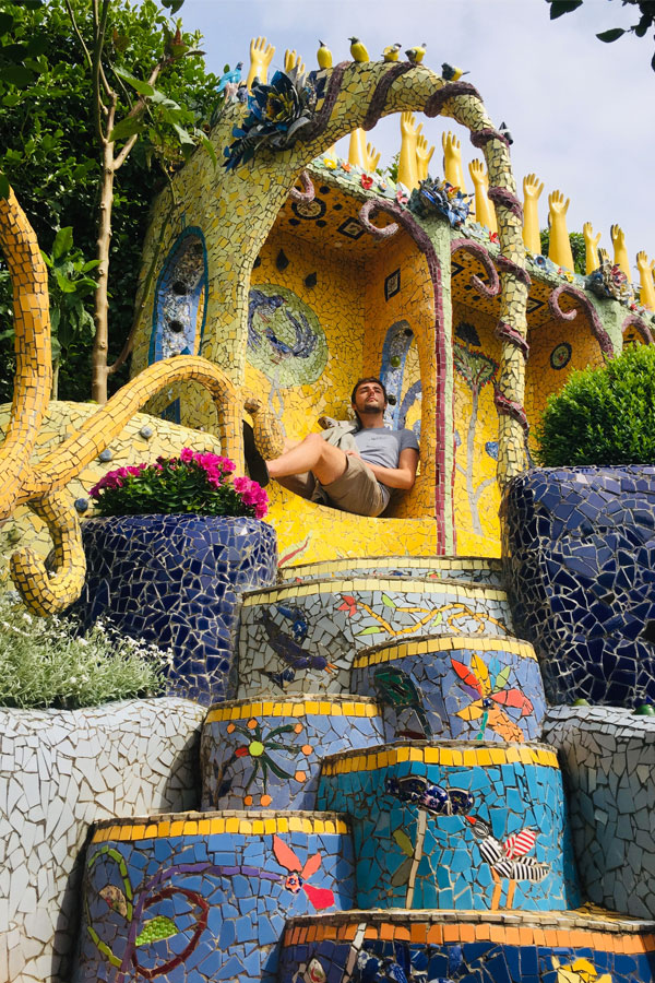 mosaic garden called the giant's house in akaroa in new zealand