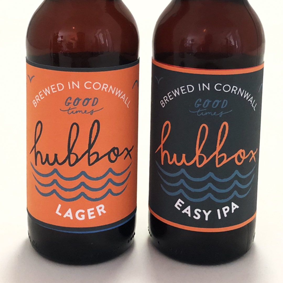 alcoholic packaging for hubbox in cornwall