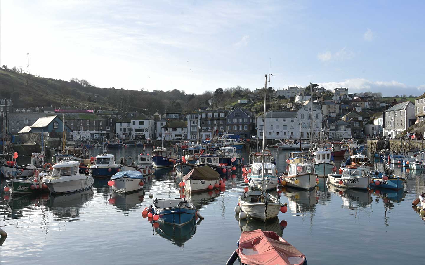mevagissey fishing town in cornwall, uk