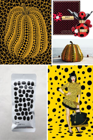 yayoi kusama pumpkin inspired mood board