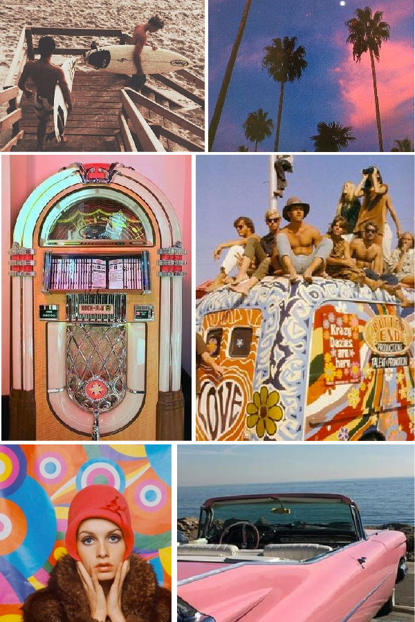 vintage hippie mood board by melissa carne freelance graphic designer